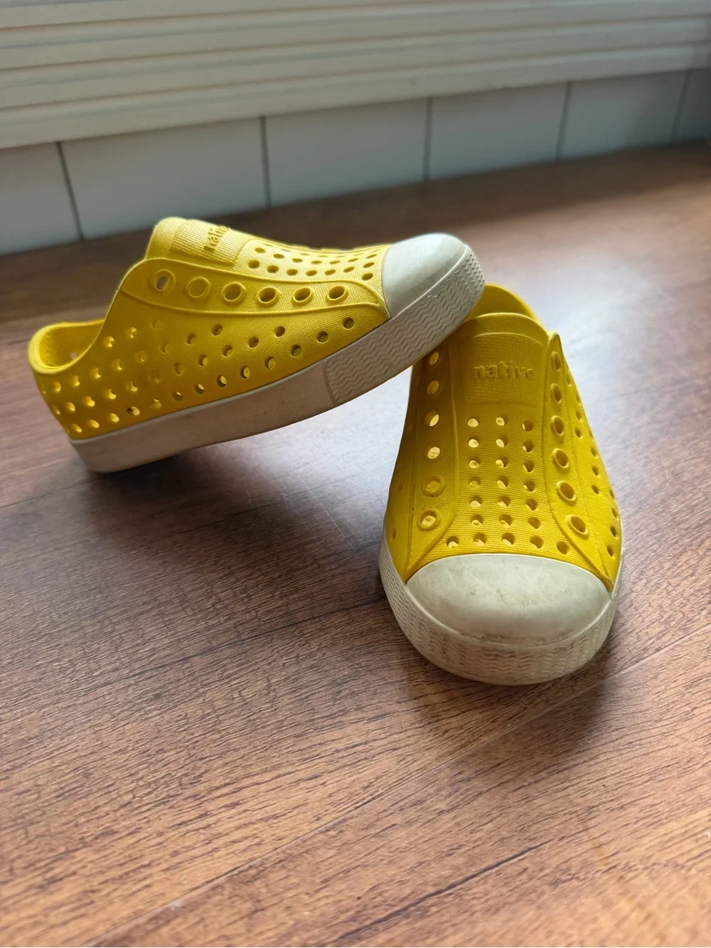 Native Kids Slip-On Water Shoes in Bright Yellow